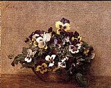 Henri Fantin-Latour Pansies I painting